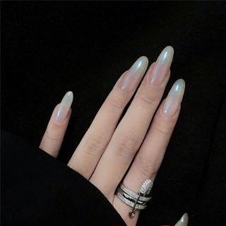 Pointed Faux Nail Tips 407 - Blue - One Size