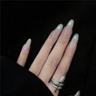 Pointed Faux Nail Tips 407 - Blue - One Size