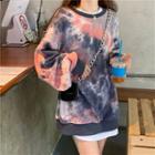 Long-sleeve Tie Dye Sweatshirt As Shown In Figure - One Size