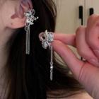 Irregular Alloy Fringed Earring 1 Pair - Clip On Earrings - Silver - One Size