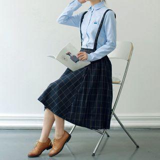 Plaid Overall Skirt