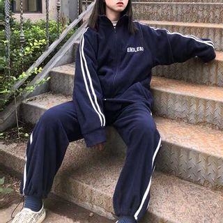 Striped Zip Jacket / Striped Sweatpants