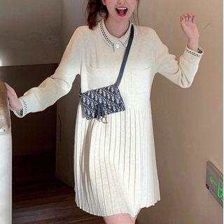 Long Sleeve Polo Neck Dress