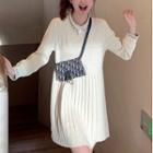 Long Sleeve Polo Neck Dress