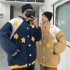 Star Print Button-up Jacket