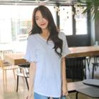 Frilled Short-sleeve M Lange T-shirt