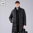Single-breasted Check Padded Coat