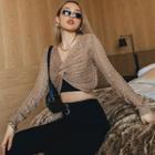 Twisted Open-knit Crop Light Top In 6 Colors