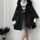 Chain Hooded Button Jacket