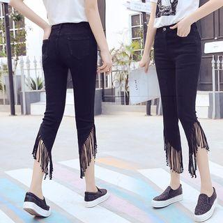 Fringe Capri Jeans