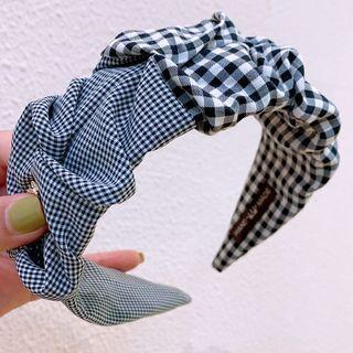 Gingham Shirred Headband