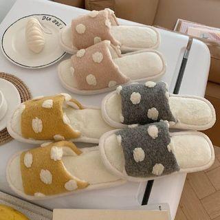 Dotted Fleece Slippers