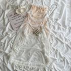 Strapless Lace Panel Dip-back A-line Dress