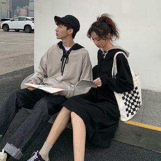Couple Matching Lace-up Hoodie / Dress