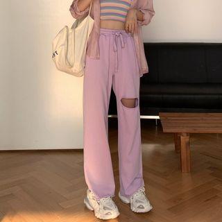 Cutout Drawstring Sweatpants