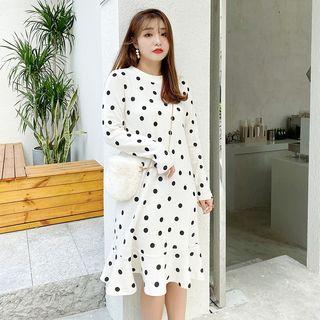 Polka Dot Fish Tail Midi Dress