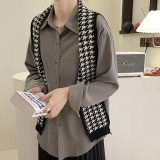 Houndstooth Knit Shrug