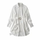 Belted Shirt White - One Size
