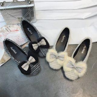 Bow Fluffy Flats