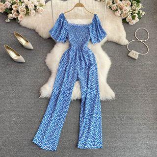 Floral Smocked Jumpsuit