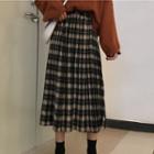 Plaid Midi Dress As Shown In Figure - One Size