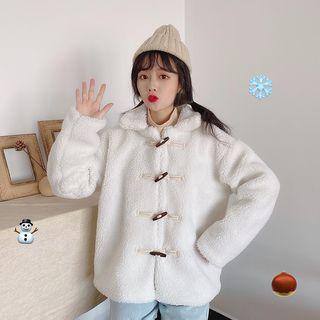 Fleece Toggle Coat White - One Size