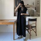 V-neck Maxi Sweater Vest Dress