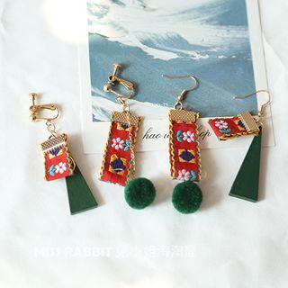 Embroidered Earring / Clip-on Earring