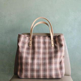 Plaid Cotton Tote Bag