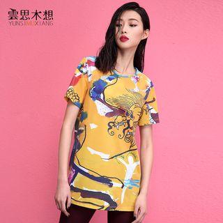 Dragon Print Crewneck T-shirt