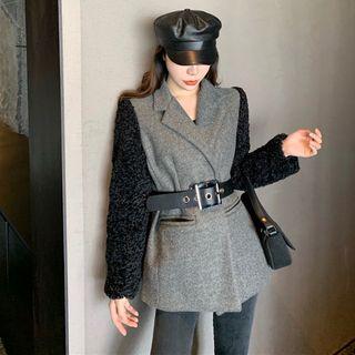 Paneled Double Breasted Coat