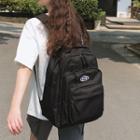 Embroidered Pocket Detail Lightweight Backpack