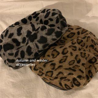 Printed Leopard Woolen Hat