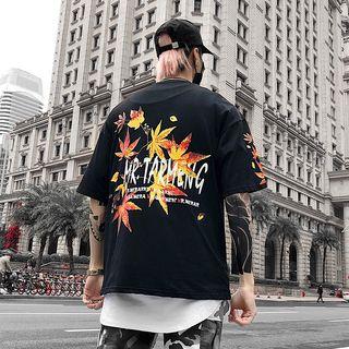 Left Print Short-sleeve T-shirt