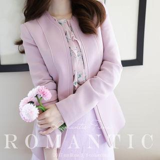 Hook And Eye Seam-detail Slim-fit Jacket