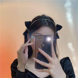 Bow Fabric Rhinestone Headband