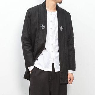 Letter Embroidered Long Light Jacket