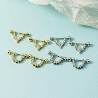 Rhinestone Arc Ear Stud