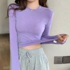 Crewneck Light Top / Drawstring Wide-leg Pants