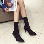 Faux Suede High Heel Mid-calf Boots