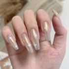 Star Print Faux Nail Patch Pearly-lustre - One Size