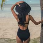 Sheer Trim Swimsuit