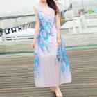 Sleeveless Printed Maxi Sun Dress