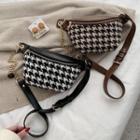 Houndstooth Panel Sling Bag