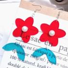 Faux Pearl Acrylic Flower Dangle Earring As Shown In Figure - One Size