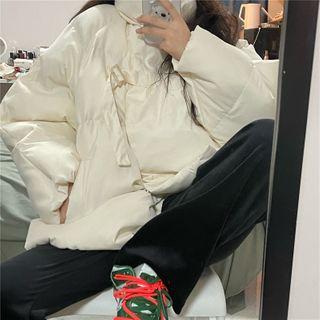Plain Padded Jacket / Wide Leg Pants