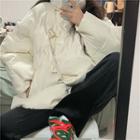 Plain Padded Jacket / Wide Leg Pants