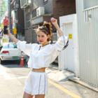 Workout Set: Contrast-trim Anorak + Running Shorts
