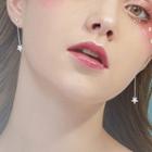 Flower Drop Earring 1 Pair - Silver - One Size