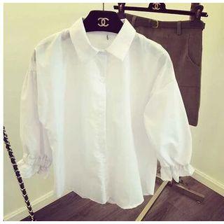 Plain Bell Sleeve Blouse